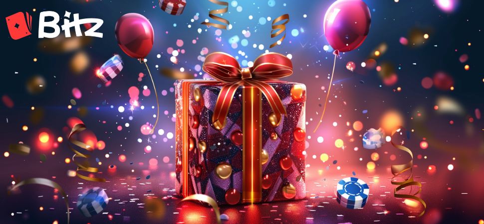 Головна сторінка Bitz Casino з банером бонусу +100% на перший депозит